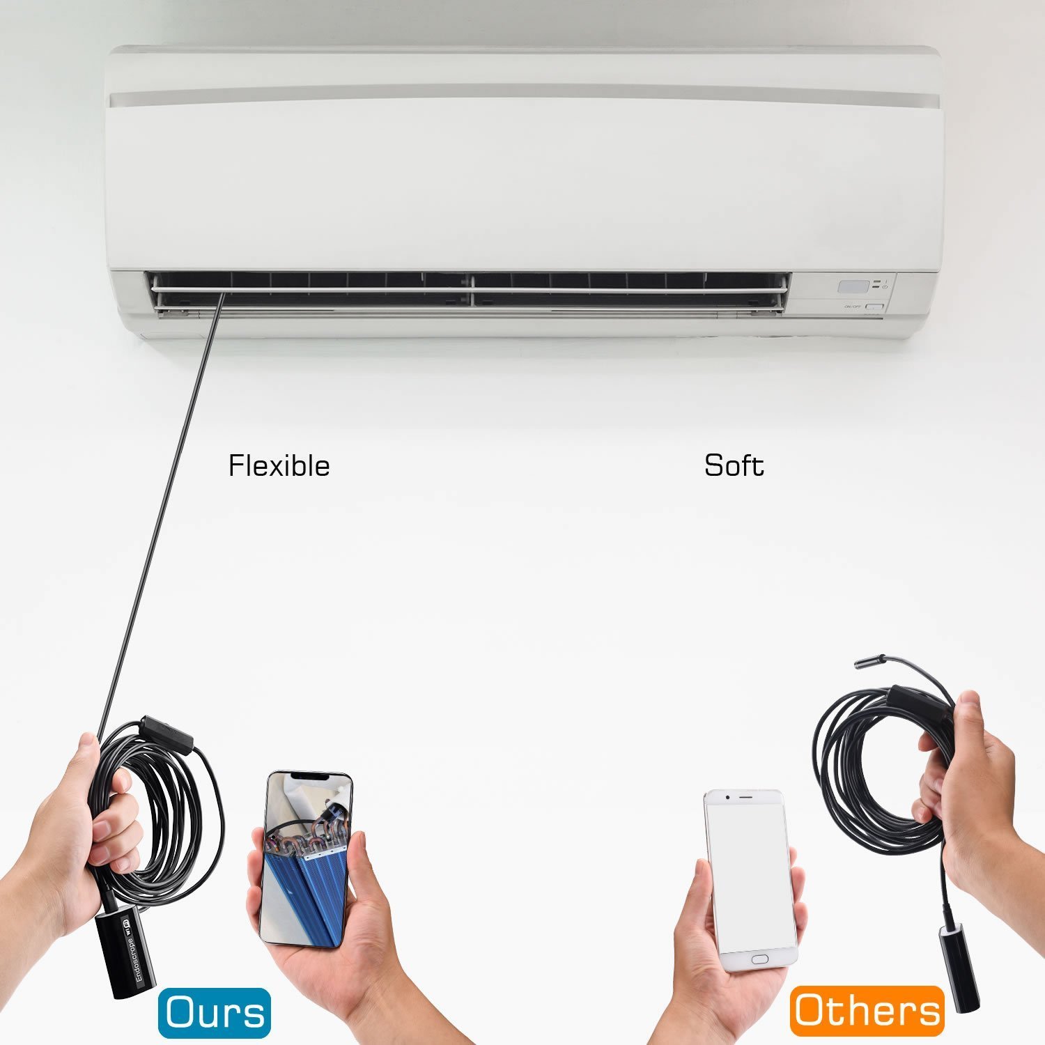 Endoscope Borescope Inspection Camera Snake Camera Wireless WiFi