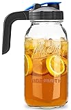 Half Gallon Mason Jar Pitcher Large Wide Mouth 64