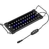 NICREW ClassicLED Aquarium Light, Fish Tank Light with Extendable Brackets, White and Blue LEDs
