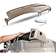 DashSkin Molded Dash Cover Cap Compatible with 2000-2006 Tahoe Suburban Yukon Avalanche & 1999-2006 Silverado Sierra in Oak (Saddle Tan) - Made in The USA