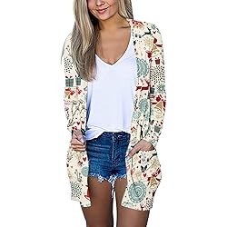 Santa Sweaters For Women Kimono Cardigans For Women