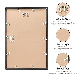 Annecy 12x18 Picture Frame Black（2 Pack）, 12 x