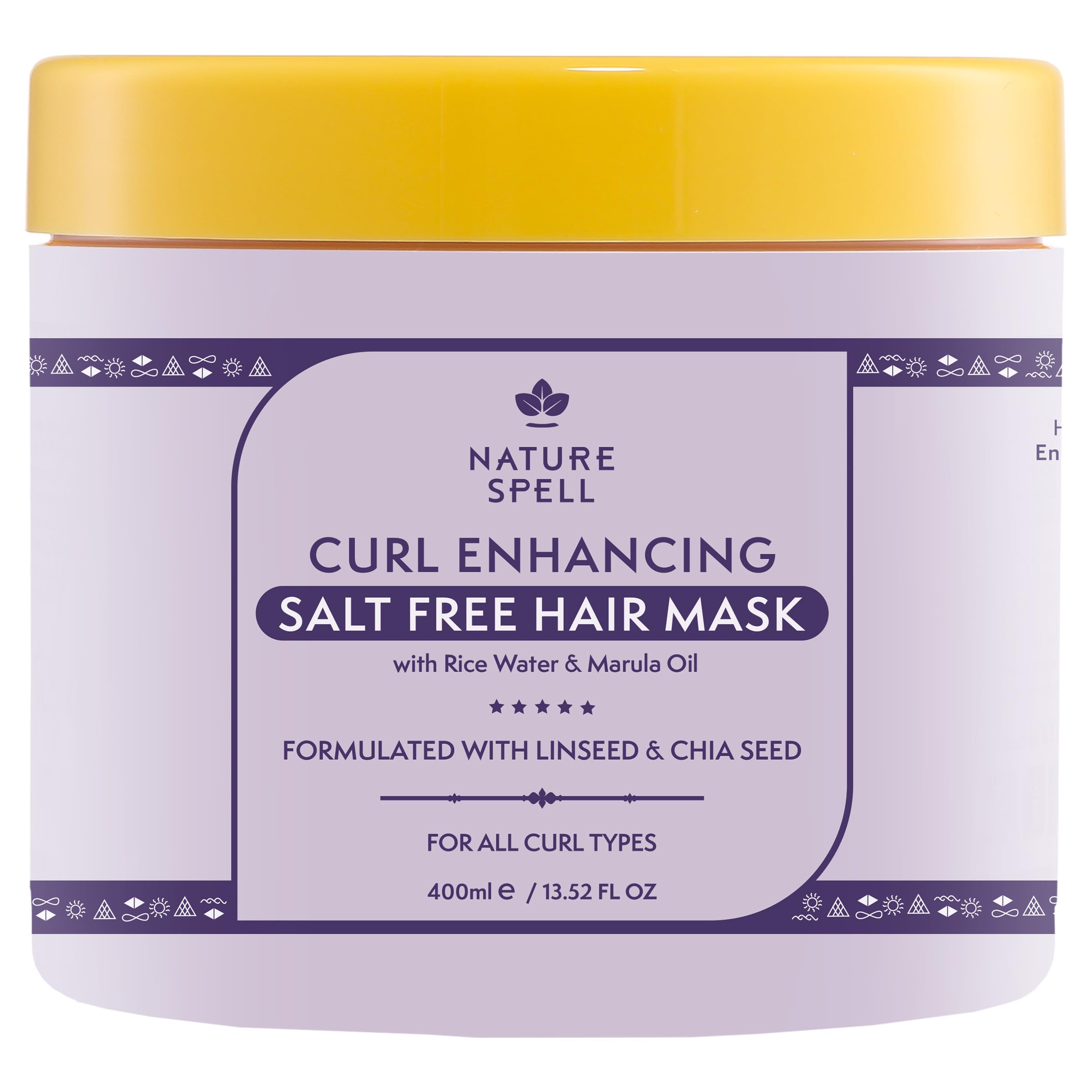 Nature Spell Hair Mask for Curly Hair, Salt Free Formula for Deep Nourishment, Curl Repair & Hydration, Sulfate & Paraben Free, Suitable for All Curl Types, Colour Safe, Vegan, 300 ml