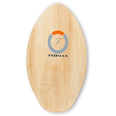 Fedmax Skimboard with High Gloss Coat | Choose Size/Color | Wood Skim Board for Kids/Adults.