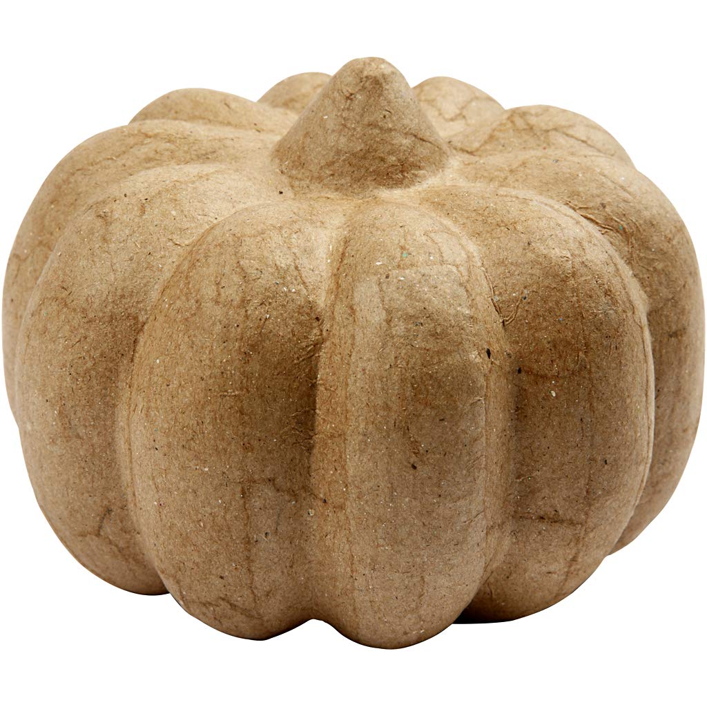 Creativ 100263 Paper Mache Pumpkin 9 x 13 cm, brown