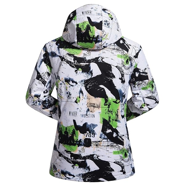 MENS SKI JACKET AND PANTS SET SKI SUIT WINTER WATERPROOF WINDPROOF HOODED SNOW COAT 2 PIECES SNOWBOARDING SNOWSUITS GREEN+BLACK-M