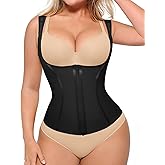 SHAPELLX Waist Trainer for Women Tummy Control Corset Shapewear Workout Faja Body Shaper with Adjustable Shoulder Strap