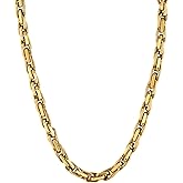 Thick Anchor Chain Necklace, 18K Gold Plated Stainless Steel Triple Knotted Link Necklace, Hypoallergenic, Non Tarnish, Vintage Style Rope Chain Collar Necklace, Waterproof Jewelry for Women