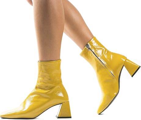 mustard ankle boots uk