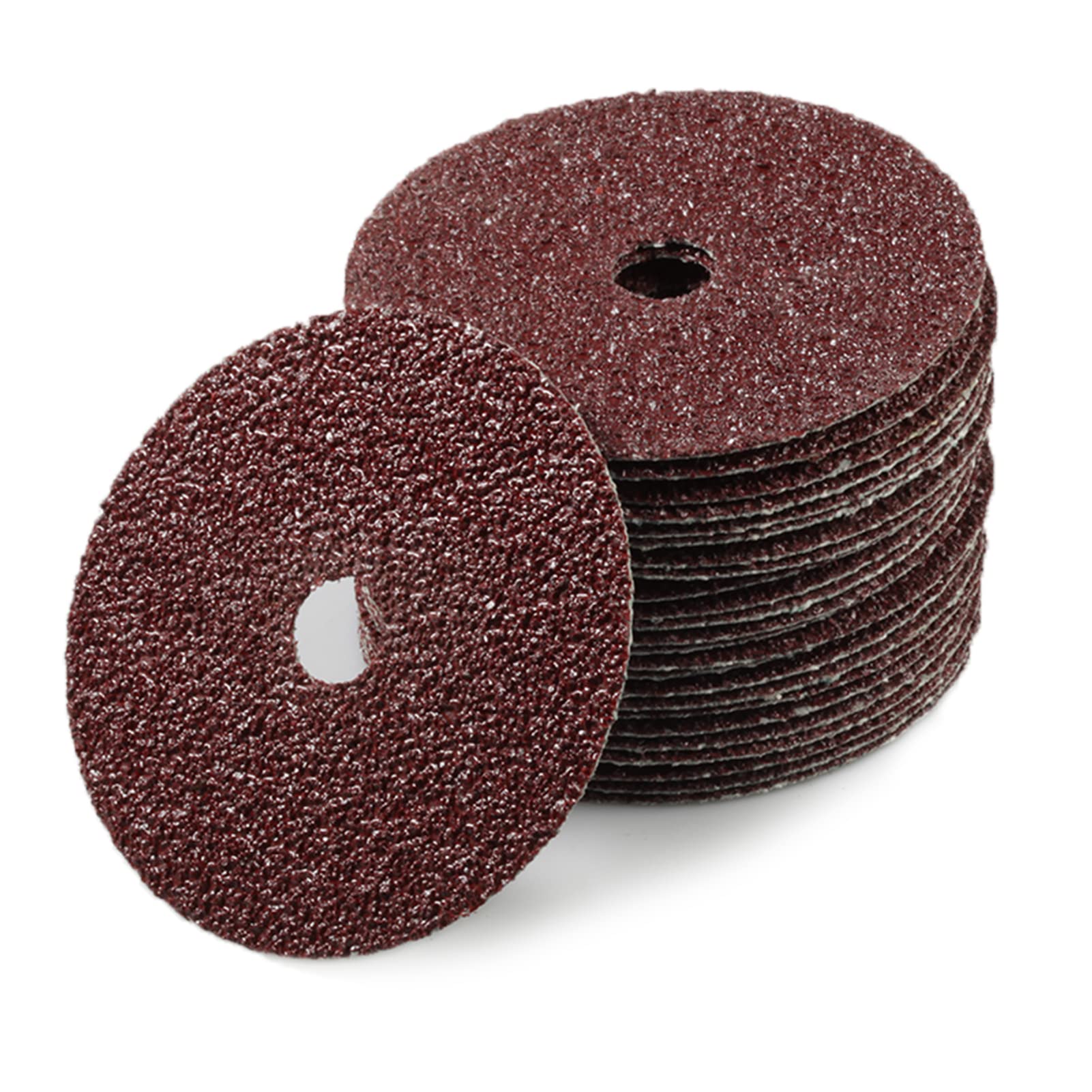 LEONTOOL Aluminum Oxide Resin Fiber 25pcs 4-Inch Resin Fiber Sanding Discs Center Hole 24 Grit Sanding Disc for Angle Grinders
