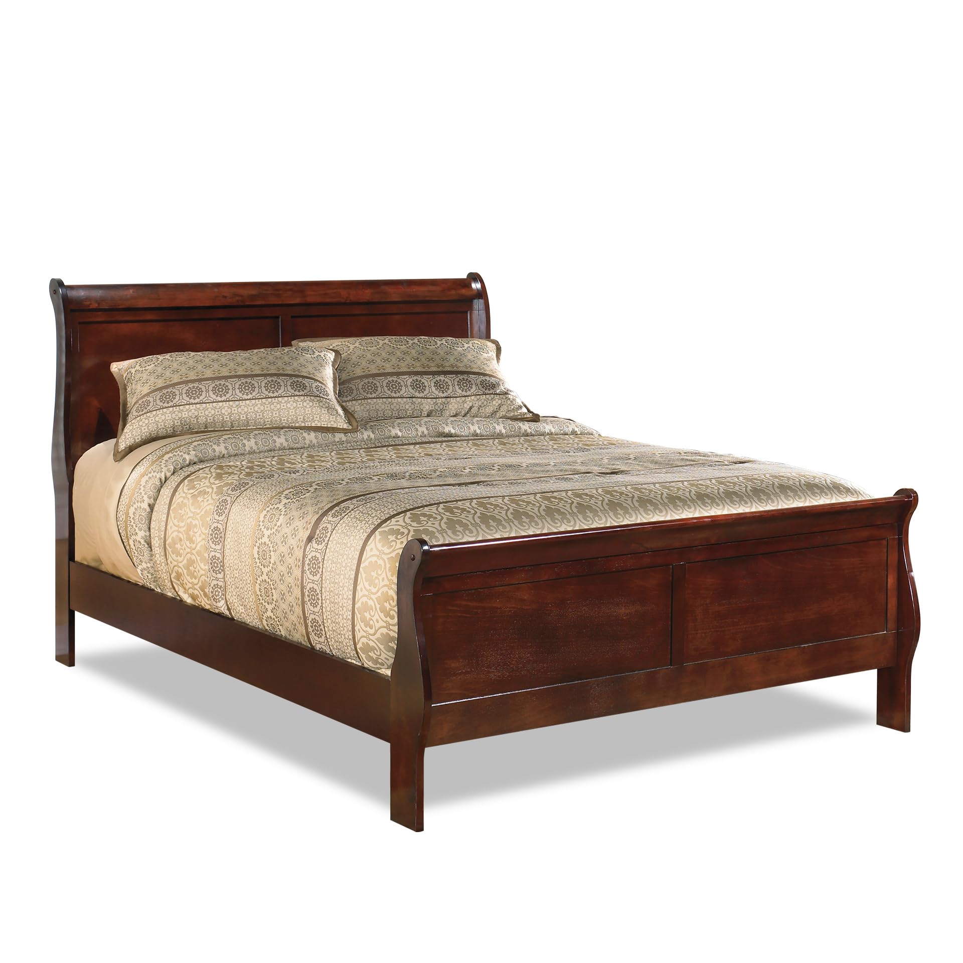 Photo 1 of Signature Design by Ashley Alisdair Traditional California King Sleigh Bed, Foundation or Box Spring Needed, Dark Brown