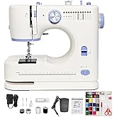 Sewing Machine with 12 Built-in, Stitches & 2 Speed(High-Low Speeds) Sewing Machine for Beginners with Accessory Kit,with Foot Pedal，LEDLight