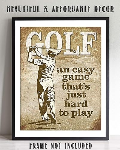 Amazon Com Golf Funny Vintage Sign Print 8 X10 Golf An Easy
