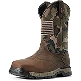 ARIAT Men's Rebar Flex Patriot Waterproof Composite Toe Work Boot Dark Brown