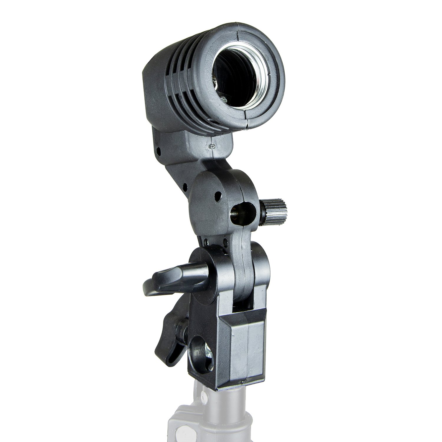 FoxHunter Photography E27 Bulb Holder Socket Flash Umbrella Swivel Bracket Photo Light Lamp Mount New