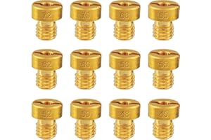 EPLZON 12pcs 5mm Carburetor Main Jet Kit 45/48/50/52/55/58/60/62/65/68/70/72 for replacing Vm22 Vm24 Vm26 125cc 150cc 200cc 250cc Dirt Bike and ATV
