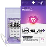 FreeGo Magnesium Blemish Microdarts Pimple Patch MINI 15 Patches | Fast-Acting, Quick Calming, 99.9% Pure Magnesium, Madecassic Acid, Tea Tree, Eucalyptus Leaf, Hydrocolloid Spot Care Patch