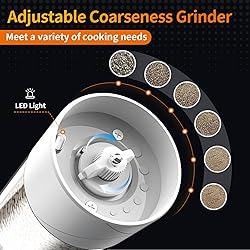 2Pack Electric Salt and Pepper Grinder Set USB