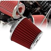 RYANSTAR RACING 2.75 Inch Cone Air Filter 70mm High Flow 154mm Tall | Short cone air filter with top filter design and high flow performance, 154mm tall, compatible with cars and motorcycles.