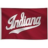Indiana Hoosiers College Sports Printed Flag - NCAA Licensed - Nylon - School Banner (White, Red) (4' x 6')