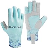 BASSDASH ALTIMATE UPF 50+ Women’s Fishing Gloves UV Sun Protection Fingerless Gloves for Kayaking Paddling Hiking Cycling Driving Shooting Training