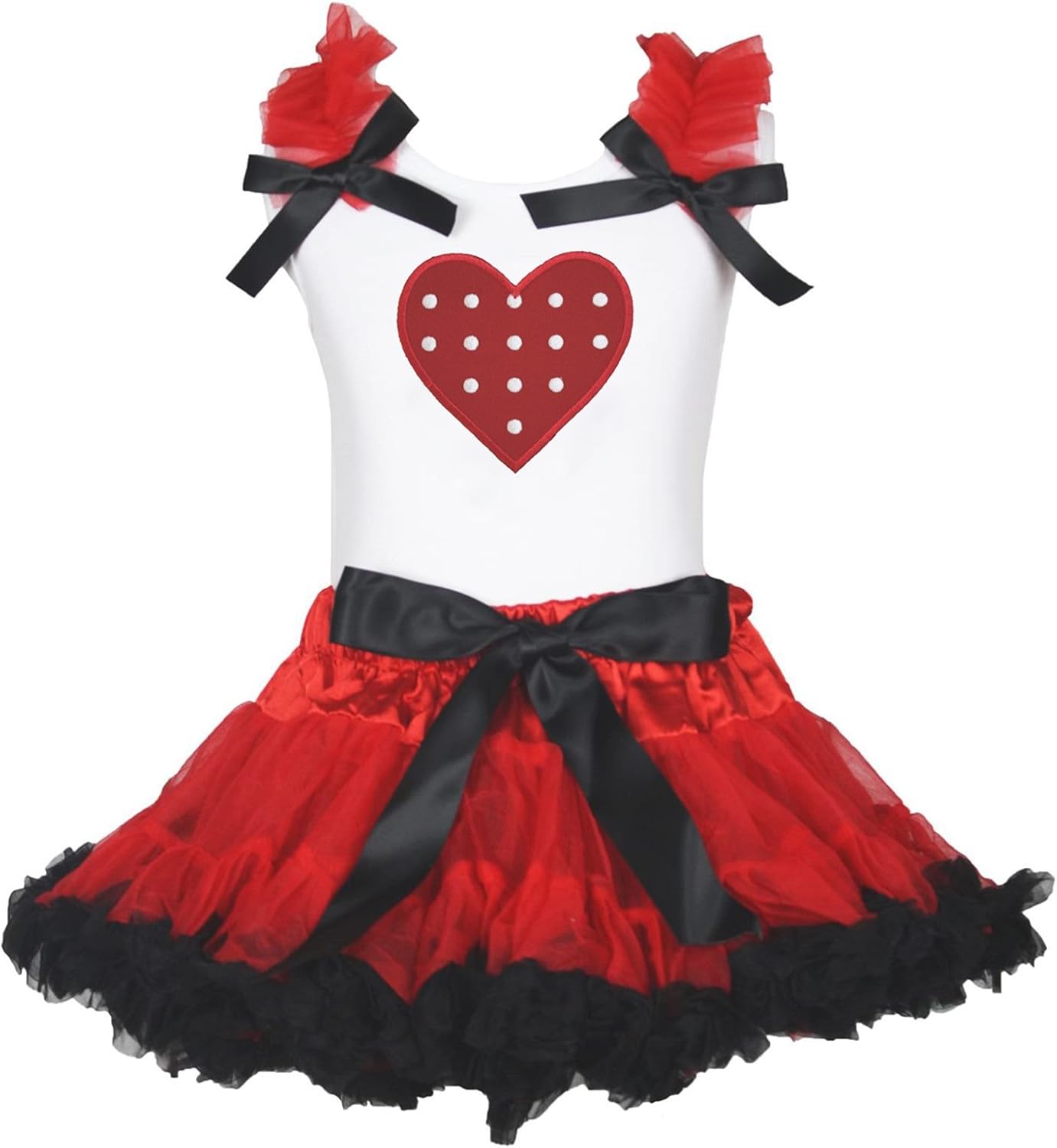 red and white valentine outfit
