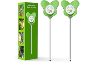 UNIWA Soil Moisture Meter, Plant Water Meter for House Plants and Indoor Potted Plants, Soil Moisture Monitor for Garden, Farm, and Lawn Plant Care, No Battery Needed- 2pack
