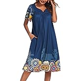Ekouaer Women's House Dress with Pockets