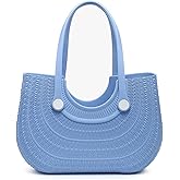 Blythe All Textured Rubber Beach Bag Lightweight Waterproof Washable Durable Travel Tote for Boat Pool Sports Gym