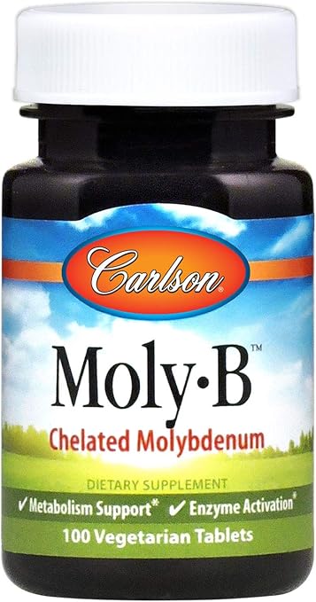 Carlson labs moly-b, molybdenum 500 mcg, 100 tablets (088395056413)