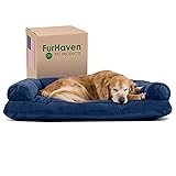Furhaven Pillow Dog Bed for Large Dogs w/ Removable