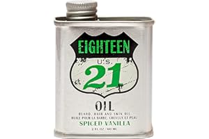 18.21 Man Made Hair, Skin & Beard Oil for Men, 4 Scents - Non-Greasy, Conditioning Balm with Castor Seed, Jojoba, and Argan Oils - Premium Tattoo and Mustache Care Products