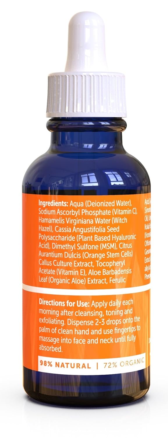 Korean Skin Care K Beauty - 20% Vitamin C Hyaluronic Acid Serum + CE Ferulic Acid Provides Potent Anti Aging, Anti Wrinkle Korean Beauty 1oz: Beauty