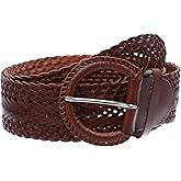 Beltiscool 2 Inch Wide Genuine Leather Braided Woven Round Belt