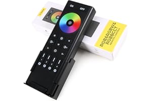 XXK RC03RFB RF Remoter, 4-Zone 2.4G Handheld RF Remote Control Compatible with RGBCCT RGBW CCT RGB LED Controller, 99ft Wireless Control 4 Channel Group Control for Home RGBCCT LED Strip Lights
