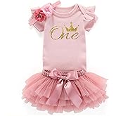 shlrzy One 1 Year Old Girl 1St Birthday Girl Outfit Tutu Dress For Baby Girl Photoshoot Outfits