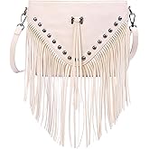 HDE Women's PU Leather Hobo Fringe Crossbody Tassel Purse Vintage Small Flap Envelope Handbag Western Sling Shoulder Bag