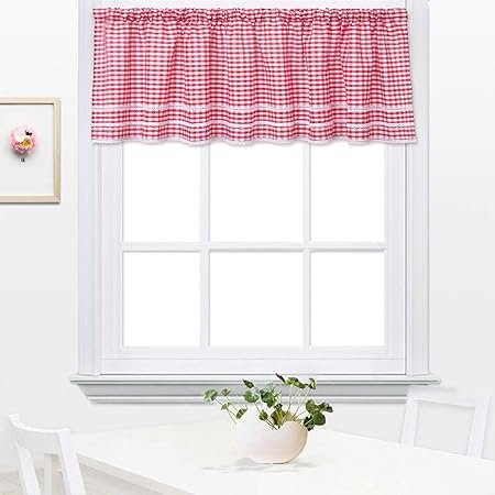 Dokot Natural Cotton Linen Cafe Curtain Kitchen Curtain Valances