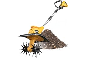 MtiolHig Cordless Tiller Cultivator Compatible with Dewalt 20V: MtiolHig Tiller for Gardening 360RPM Electric Garden Tiller, 