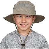 Kids Sun Hat Fishing Hats for Boys Girls UPF 50+ Wide Brim Bucket Hats for Kids Hiking Safari Hat
