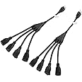 Cable Matters 2-Pack 4 Outlet Power Splitter Cord (Power Cord Splitter) 1.5 Feet