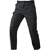 AK-TAC Men's Stretch Ripstop Cargo Work Pants Tactical Lightweight Water Resistant Hiking Pants with 8 Pockets