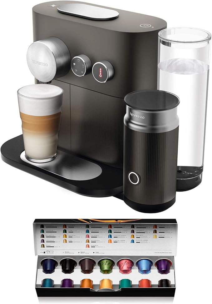 DeLonghi EN 355.GAE Nespresso Coffee Capsule Machine, Grey EN 335.GAE