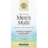 Solgar One Daily Men's Multivitamin Whole Body Support Supplement, Highly Absorbable Delayed Release One Daily Multi Vitamin Capsules for Men - Immune Heart Energy Stress & Muscle Health, 60 Servings