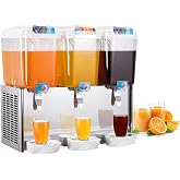 54L Stainless Steel Juice Dispenser (3x18L Tanks) w/Adjustable Temp Control | For Cafes, Restaurants &amp; Events