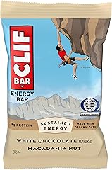 CLIF BAR - White Chocolate Macadamia Nut Flavor - Made with Organic Oats - Energy Bars - Non-GMO - Plant Based Protein Bars (