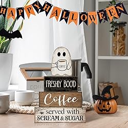 Lineshading 4 Pcs Halloween Table Decor Coffee