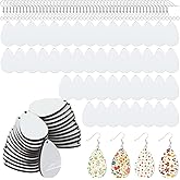 Sublimation Earring Blanks 50 Pcs Sublimation Blank Products 50pcs Earrings Hooks 50pcs Jump Rings Heat Transfer Teardrop Earrings Blanks for Jewelry Making DIY Crafts