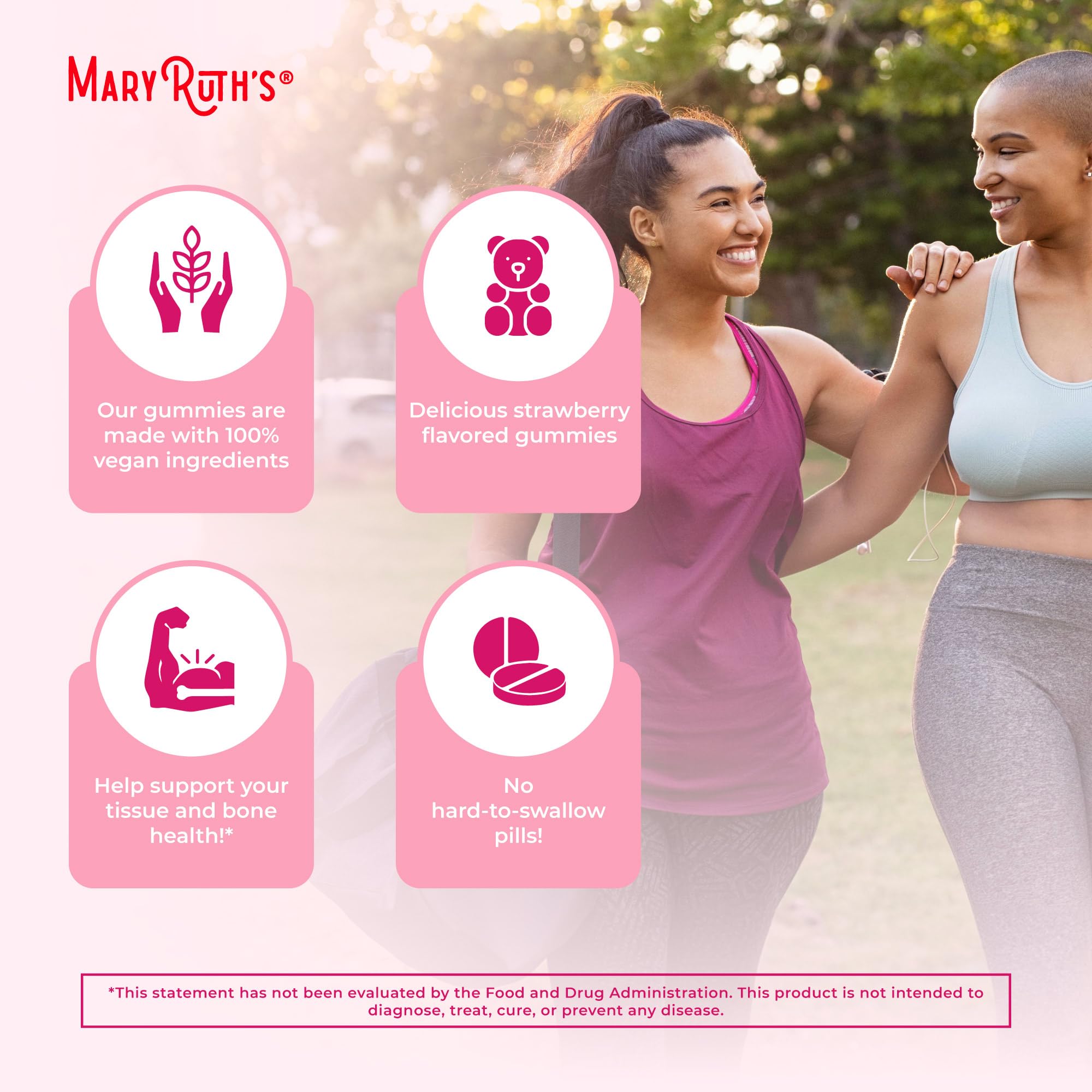 MaryRuth Organics Women's Immune Support Multivitamin Gummies | Ages 14+ | Skin Health | Gummy Vitamins for Women | Sugar-Free | Vegan | Non-GMO | 60 Count