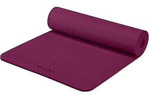 Retrospec Zuma Yoga Mat | 1/2 Inch Thick Non Slip Workout Mat | TPE Exercise Mat for Yoga, Pilates & Stretching | 72x24in
